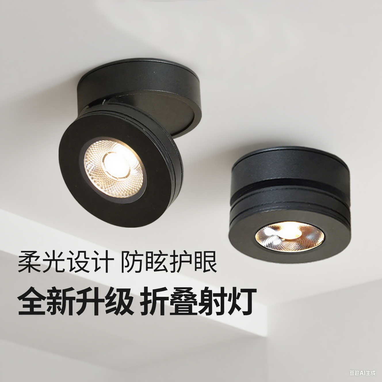 超薄明装射灯3W客厅折叠照画灯5W可调角度聚光吸顶灯7W小山丘洗墙,家装灯饰光源,明装射灯,淘宝优惠券,粉丝福利购,淘宝优惠卷