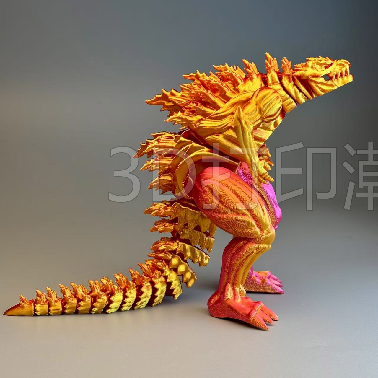 哥斯拉怪兽模型3D打印可动关节