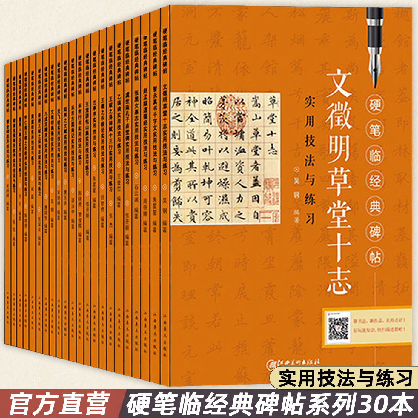 硬笔临经典碑帖全套30本 实用技法与练习 硬笔楷书行楷行书中小学生成年人入门字帖兰亭序道德经黄庭经灵飞经离骚经九成宫曹全碑 - 实物图