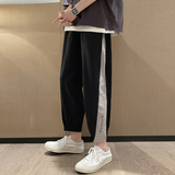 爆！！夏季新款港风宽松休闲大码冰丝裤休闲九分裤DK7306-P45，男装休闲裤，星座717