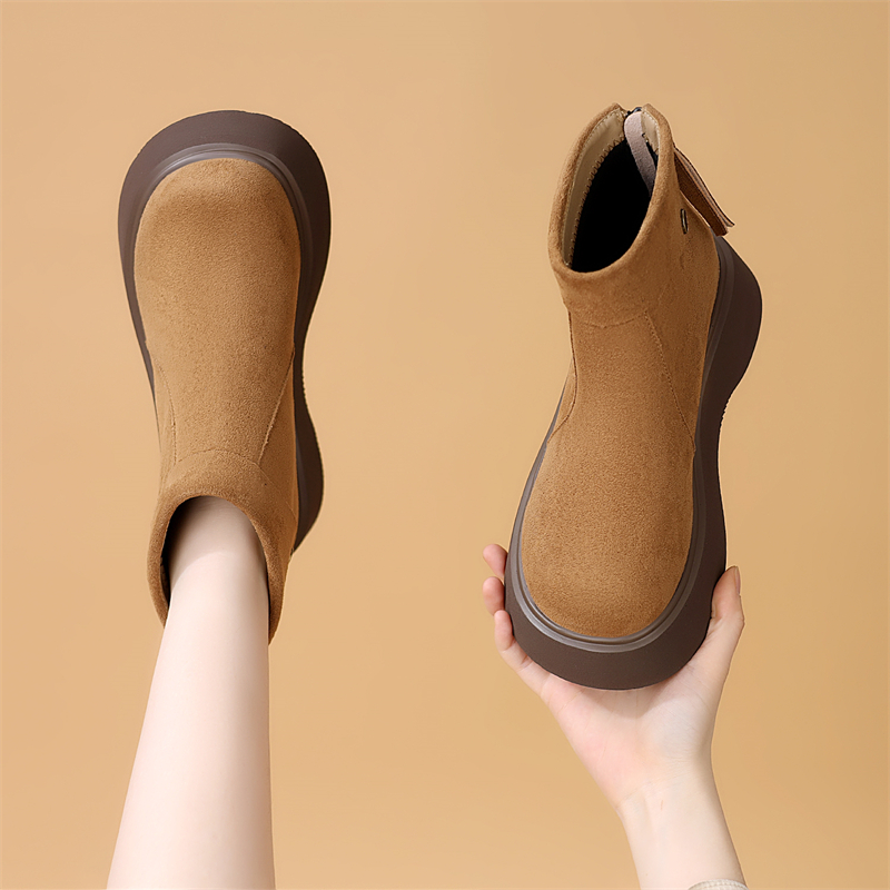 绒面马丁靴女2025秋冬新款短靴