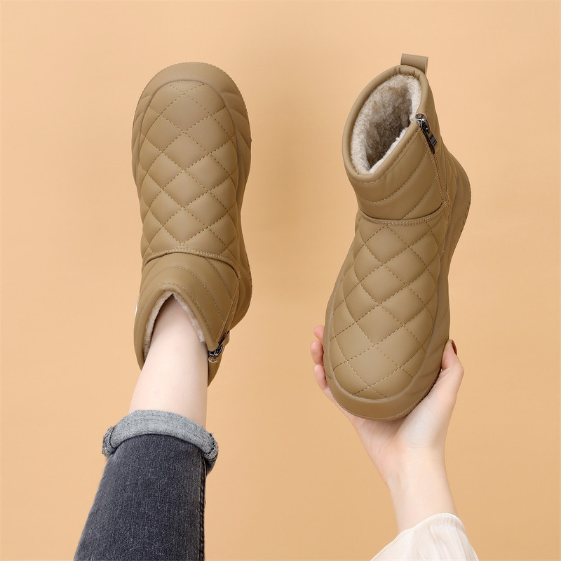 时尚雪地靴女2025年冬季新款厚底短靴女防水防滑加厚东北保暖棉靴,女鞋,时尚雪地靴,淘宝优惠券,粉丝福利购,淘宝优惠卷