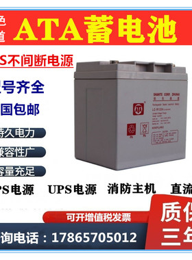 ATA蓄电池绿色通道LC-R12V7AH17AH24AH38AH65AH100AH消防UPS电源