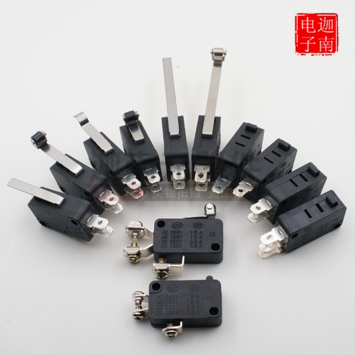 微动开关3脚 2脚 常开 常闭 直弯轮长柄 V-1512356-1C25 KW9 银点