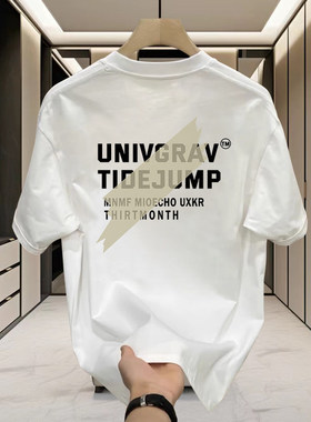 跨境专供好货100%纯棉美式潮流短袖t恤圆领上衣新款潮牌insT恤