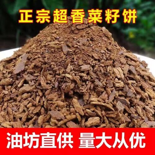 菜籽饼肥料钓鱼打窝农家现榨菜籽油枯饼有机肥营养土粉块种菜种花