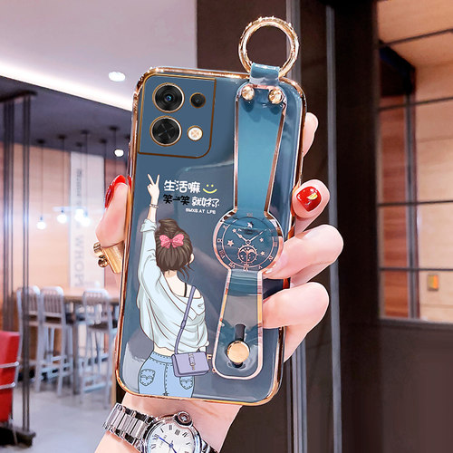 opporeno8手机壳新款斜跨挂绳