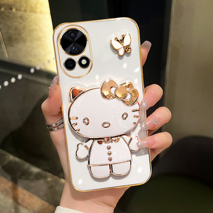 8可爱7se nova10硅胶nova9防摔nova7 适用于华为nova12pro手机壳新款 nova12ultra猫咪补妆镜支架nova11女款