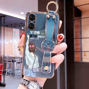 全包外壳 硅胶防摔创意潮牌网红女款 适用于华为nova9se手机壳新款 nove9se生活嘛腕带保护套卡通个性