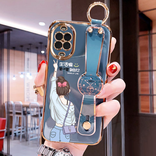 适用于华为nova14手机壳新款nova14pro生活嘛腕带款保护套nova13电镀硅胶防摔nova12pro女新款