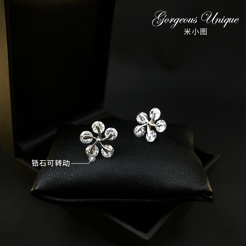 精致可旋转锆石扣针夏季领口防走光胸针别针别衣服的固定针323