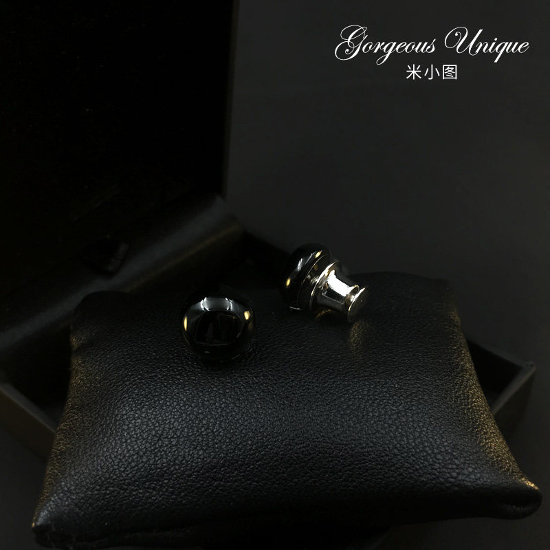 黑色水晶扣针领扣 衬衣领口防走光胸针隐形简约迷你开衫别针 322