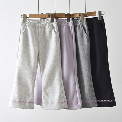 女孩春秋款显瘦喇叭裤