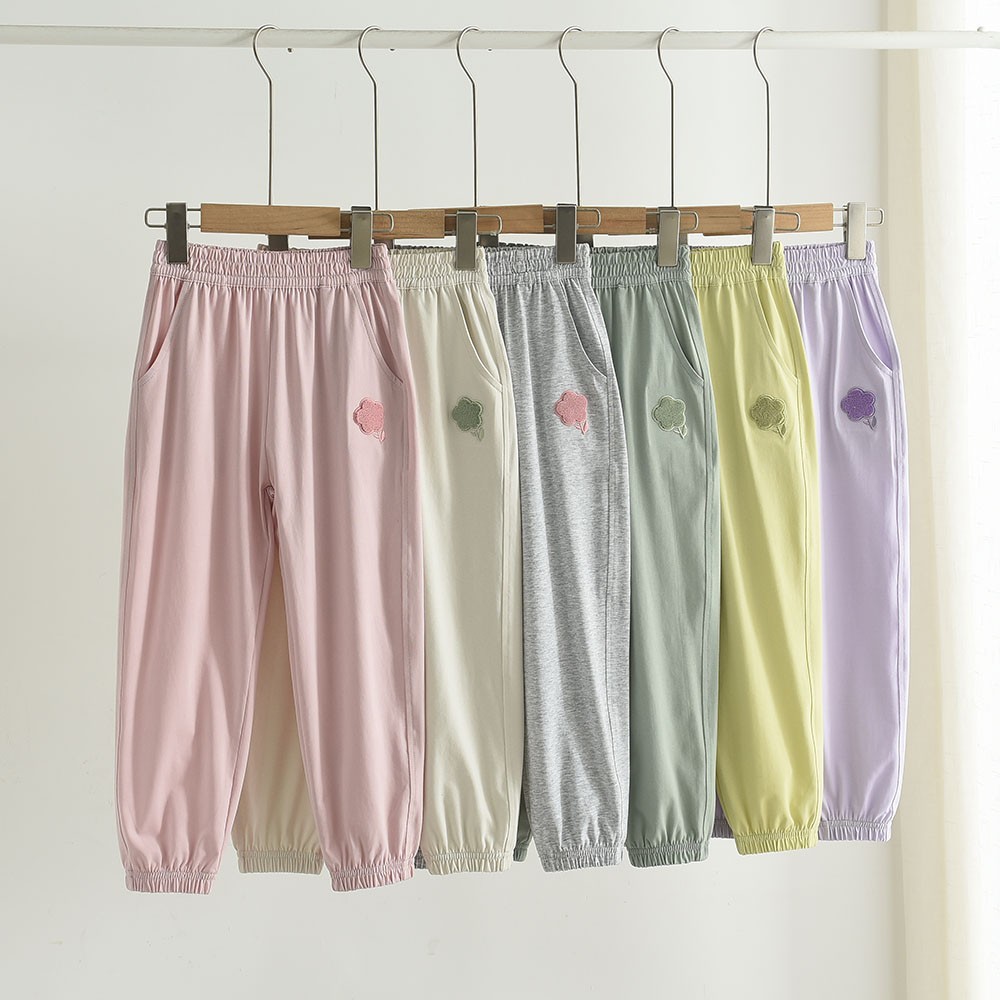 女孩春夏秋款薄款运动裤防蚊裤