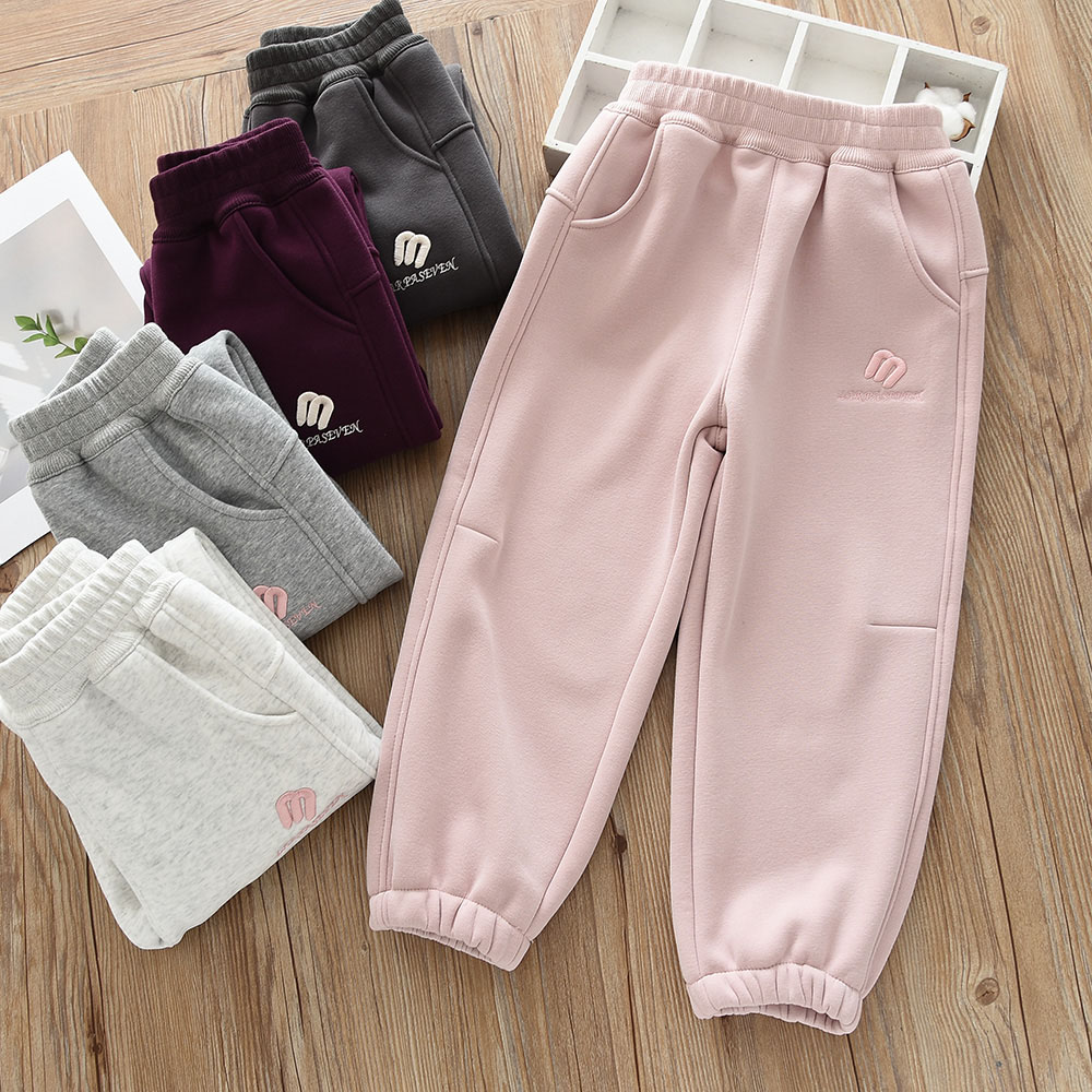 特别洋气的男女童加绒运动裤