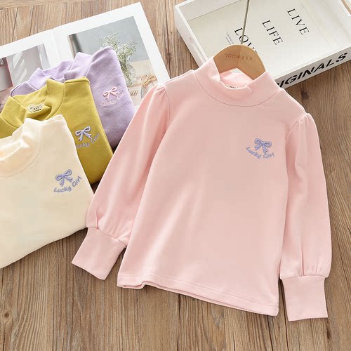 舒服好看女孩半高领打底衫