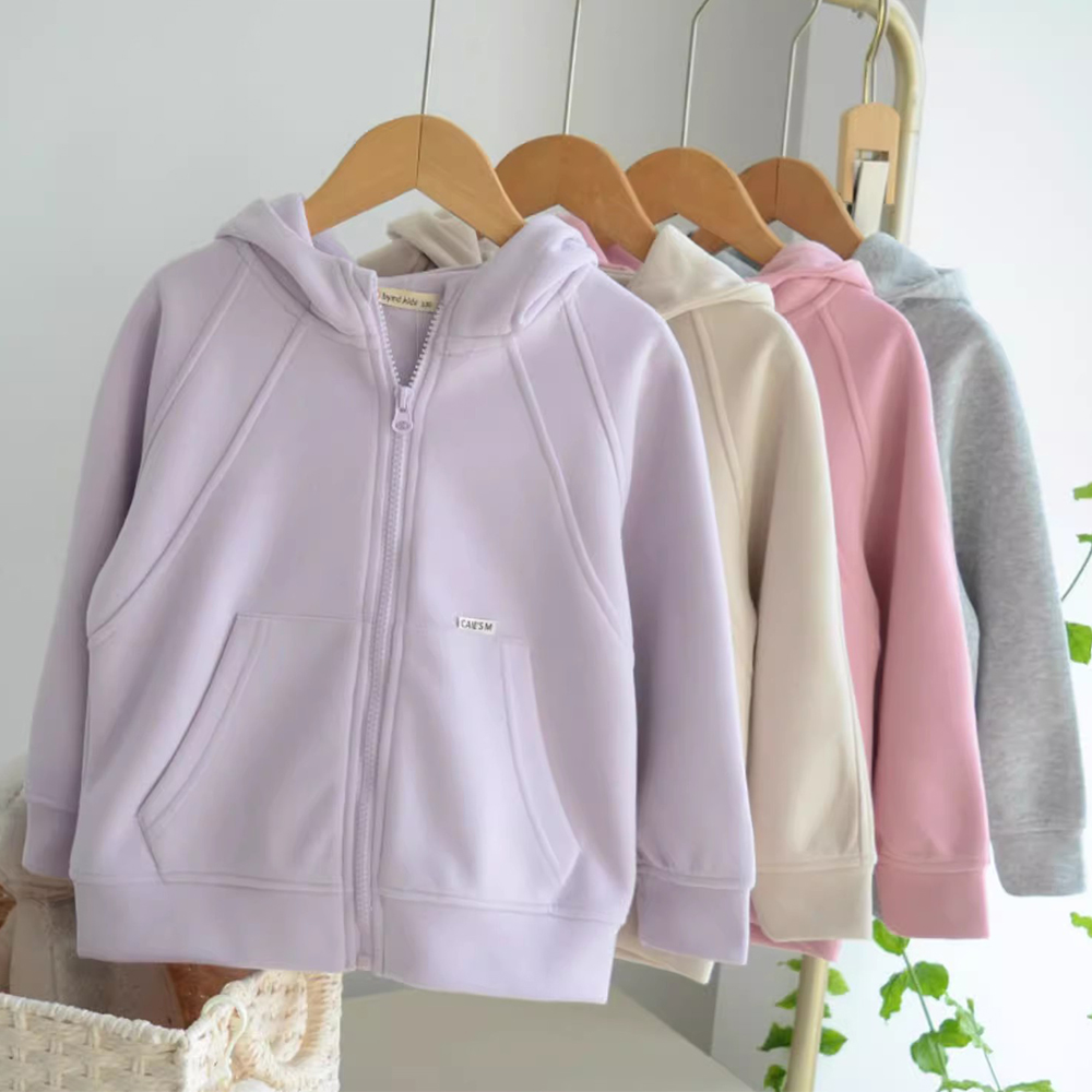 女孩春秋卫衣拉链开衫外套