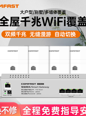 【顺丰包邮】COMFAST无线AP面板全屋WiFi千兆覆盖5G双频POE路由器AC一体化组网套装别墅入墙壁弱电箱86型面板