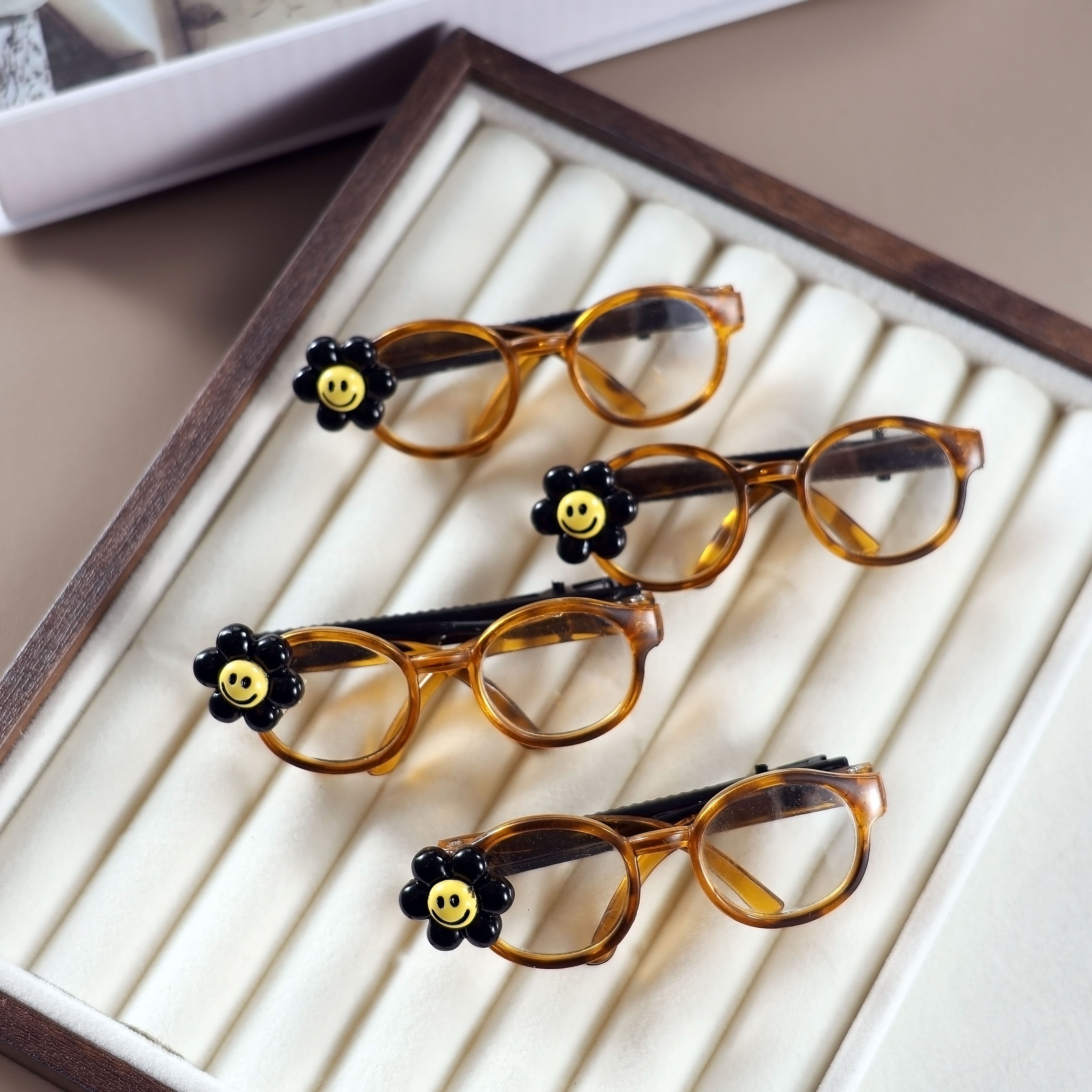 笑脸眼镜！设计感发夹女侧边夹子2025新款发卡发饰前额碎发刘海夹