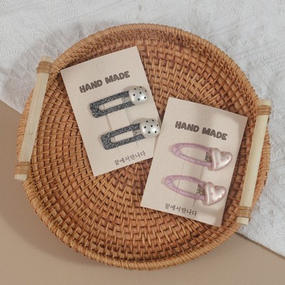 新款儿童韩版发夹不伤发BB夹爱心高颜值刘海侧边女孩发卡可爱发饰