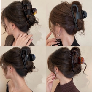 简约耐看~复古亚克力抓夹女2025新款高级感鲨鱼夹大号发夹后脑勺