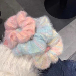 秋冬韩国新款毛绒大肠发圈温柔气质淑女头绳发绳皮套发饰网红皮筋