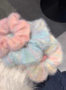 秋冬韩国新款毛绒大肠发圈温柔气质淑女头绳发绳皮套发饰网红皮筋