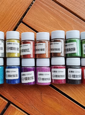 镭射闪粉水晶滴胶DIY史莱姆泥材料亮片美甲眼影舞台妆饰品金葱粉
