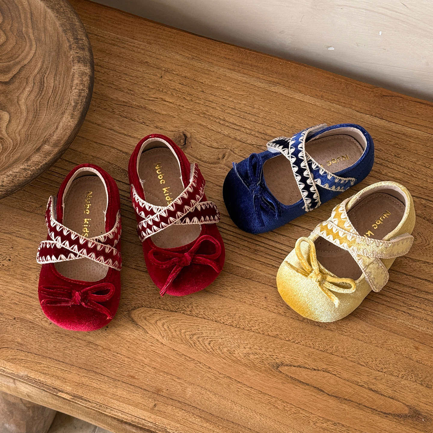 SHE IS EMMA春秋新款 韩国绒芭蕾风女宝宝学步鞋 公主鞋软底单鞋