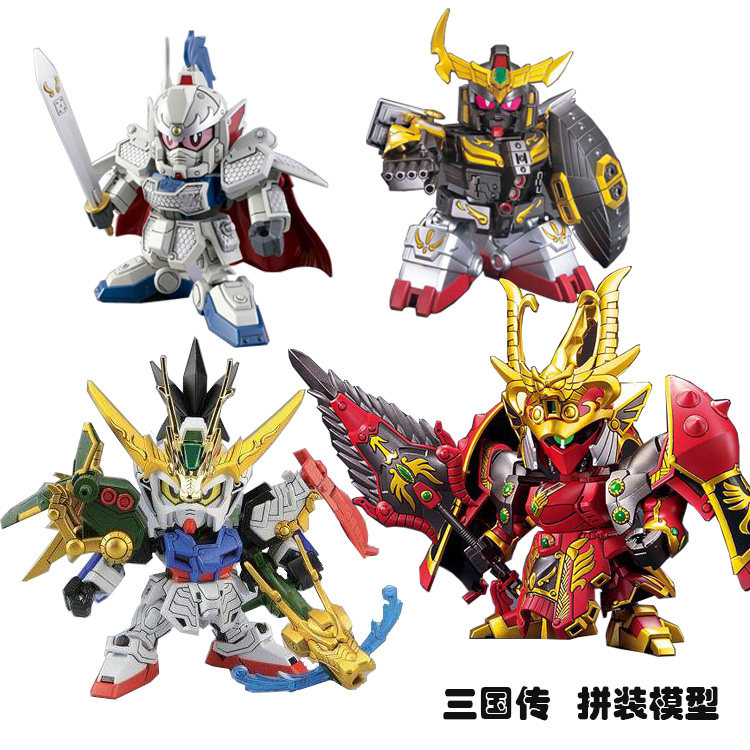 kc三国传拼装模型玩具 真系列吕布刘备 sd bb战士