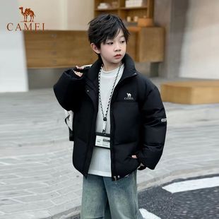 骆驼儿童羽绒服男女童面包服立领洋气中大童冬季保暖加厚羽绒内胆