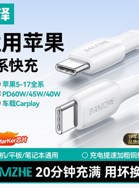 山泽适用苹果充电线iPhone17快充lightning数据线器13mfi认证12promaxPD11平板c接口8iPad2米TypeC长USB闪充