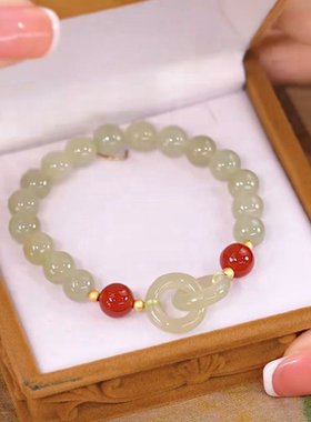 环环相扣新中式儿童女闺蜜平安扣可调节手链手串