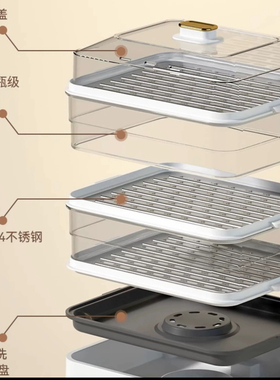 天际电蒸锅外盖机器盖提手BXZP22A18BW不锈钢蒸盘蒸笼塑料盖围笼