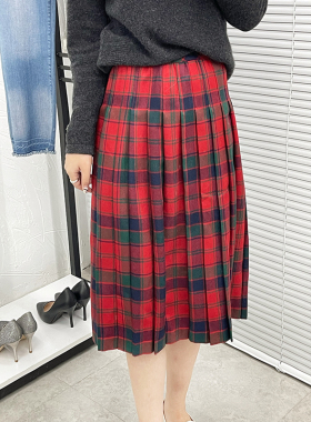 CHIOSTUDIOS韩国原单女线下2990元纯羊毛女士秋冬百褶中裙 012