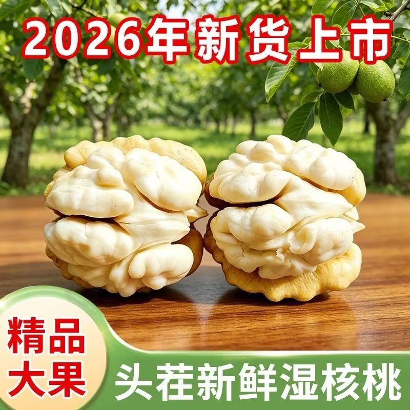云南昭通新鲜青皮核桃老树核桃五斤包邮