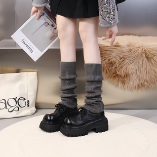 小个子增高绒里单鞋 欧洲厚底小皮鞋 英伦风乐福鞋 秋冬女鞋 2025新款