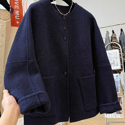 高级感短款羊毛呢子大衣女秋冬