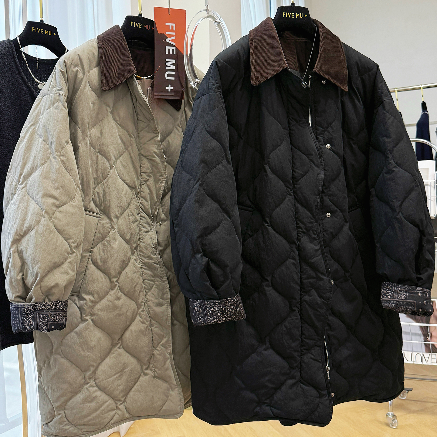 韩系慵懒风翻领中长款保暖羽绒服女轻薄款高级感巨好看的冬季外套