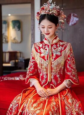 莎拉旗袍秀禾服显瘦小红书
