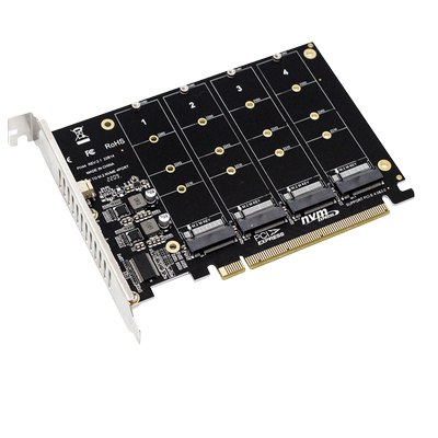 NVME4盘阵列卡PCIE信号拆分NVME