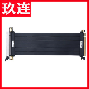 L型台式 3.0 90度竖放 显卡PCIE3.0x16显卡延长线高速pcie转接线ATX兼容所有显卡满速 16x显卡延长线 pci