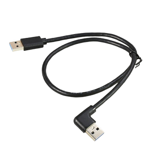 usb3.0数据线上下左右弯头公对公移动硬盘盒笔记本电脑散热器机顶盒写字板摄像头车载mp3连接两头USB线typeA