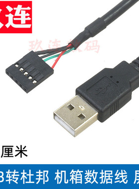 束瑞主板USB插针USB转杜邦2.54/1*5P连接线 9针主板插针5Pin转USB扩展线usb公头转杜邦公头杜邦铜芯线 9pin