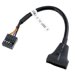 USB3.0转USB2.0转USB3.0 20针转9针USB2.0排母机箱前置USB3.0转USB2.0转接线 9针转20pin 新机箱USB3.0转接线