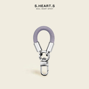 SHEARTS高级感汽车钥匙扣环潮牌手机挂绳短款 迷你手指绳男女挂件