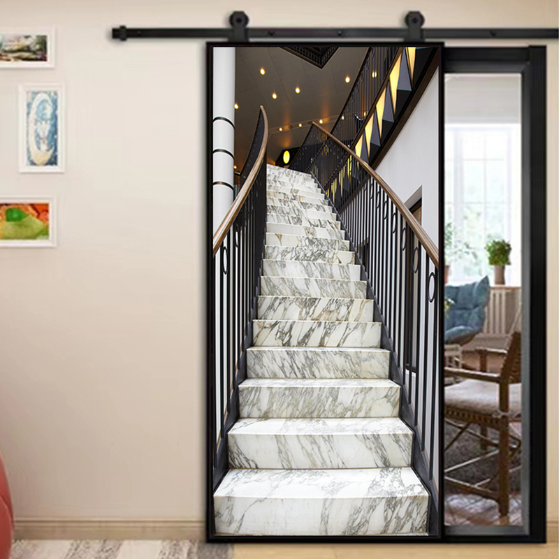 门贴装饰3d立体卫生间贴纸背景墙假装饰画壁画墙画墙贴玻璃门贴画图片