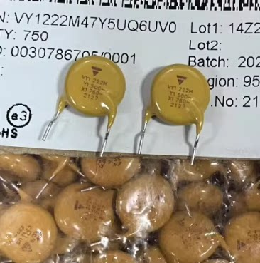 VY1 222M Y1 500 X1 760 2200PF 新能源汽车充电机电容全新