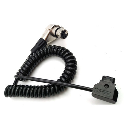 DTAP B口转卡农4针母弯头，安东电源线插头转XLR 4针，大监供电线