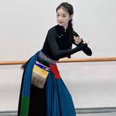 民族舞练功服上衣藏族舞演出服蒙古舞艺考女表演服广场舞比赛套装